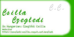 csilla czegledi business card
